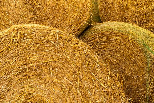 abstracte bruin gouden hooibalen achter elkaar