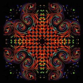 Abstrakte mit einen Mustern aus mehreren Farben von Olafs Bildwelt