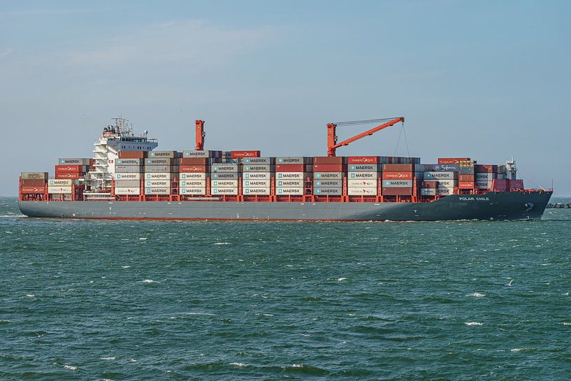 The container ship the Polar Chile. by Jaap van den Berg