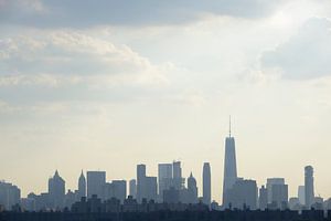 Manhattan Skyline in New York van Merijn van der Vliet