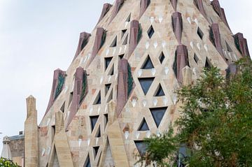 Een detail van La Sagrada Família, Barcelona, Spanje van Anouk IJpelaar