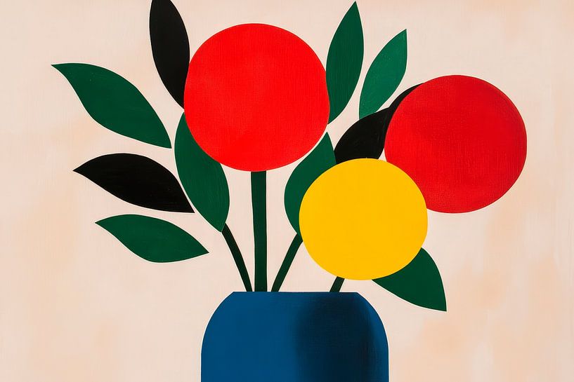 Abstract bloemstilleven van Poster Art Shop