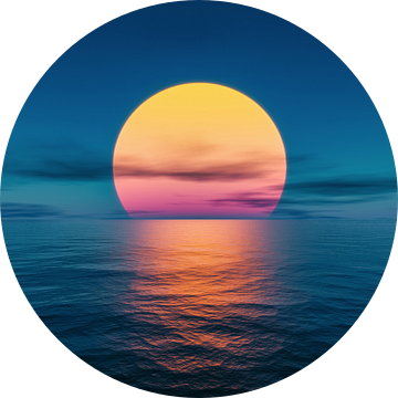 Grote zon aan zee van Markus Gann