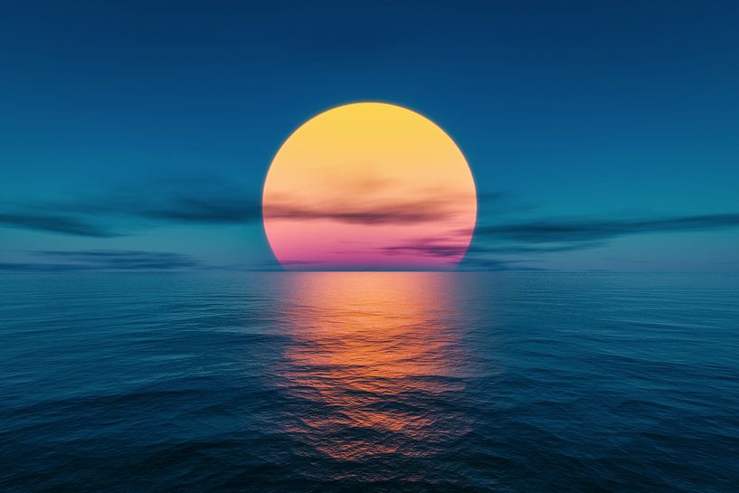 Große Sonne am Meer von Markus Gann