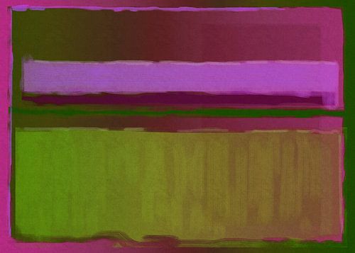 Abstract painting in pink and green