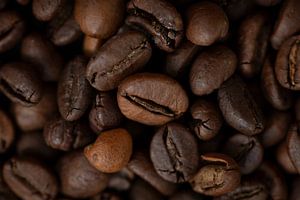 Impression d'art de grains de café torréfiés - foodphotography