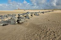 Keien op het strand.