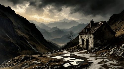 abgelegene Berghütte
