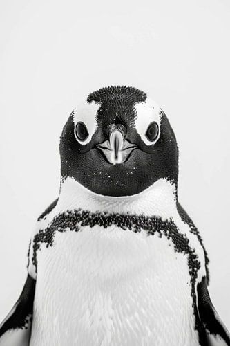 Pinguïn in zwart-wit