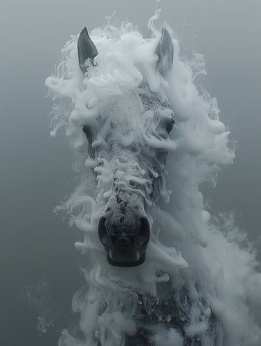 Etherische Manifestatie: Een Paard van Rook