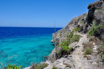 Zee en rotsen op Bonaire van Myrthe Visser-Wind