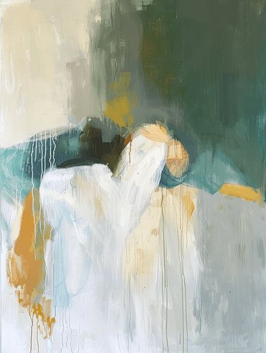 Modern abstract in Japandi en wabi-sabi stijl