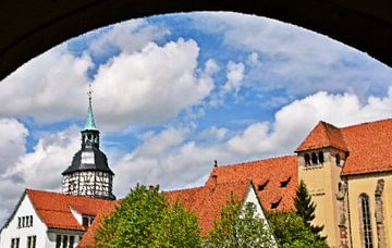 Ansicht auf den Stadtturm in Backnang mixed media von Werner Lehmann