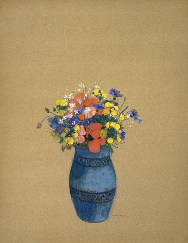 Odilon Redon-Vase van bloemen