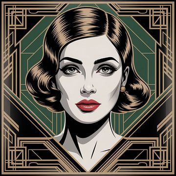 Art deco woman by CanvasbyCaro