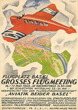 Advertising poster Flugmeeting Basel by Peter Balan