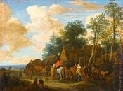 Halte dans une auberge au bord de la route, Pieter de Molijn par Des maîtres magistraux Aperçu
