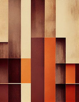 Abstracte vlakken in bruine warme tinten van Bert Nijholt