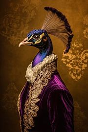 Magnificent peacock in a robe by Poster Art Shop