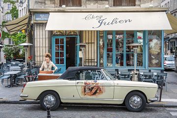 Straatcafé in Parijs van Christian Müringer