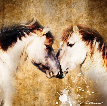 Paarden 2 van Nicky - digital mixed media art