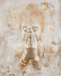 Bouddha spirituel : style zen doré