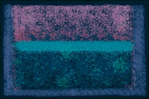 Abstract met blauw, groen en roze