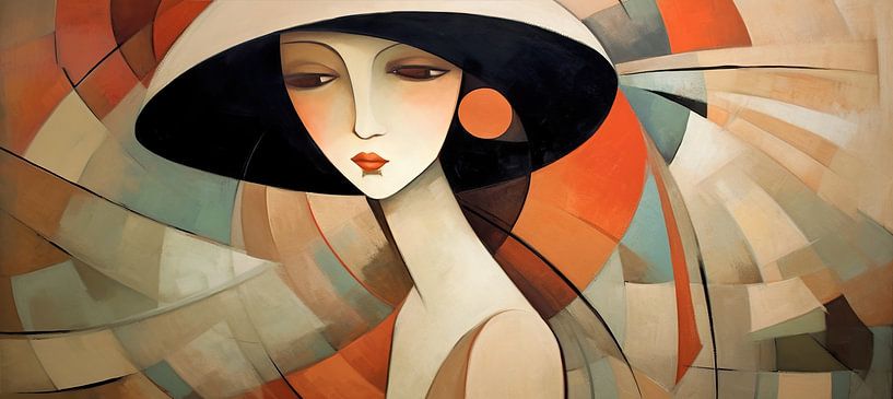 Portrait with Hat 172.86 by Eye catching paintings