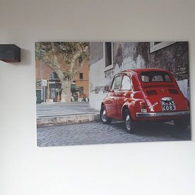 Kundenfoto: Roter Fiat Nuova 500 von E Jansen, auf alu-dibond