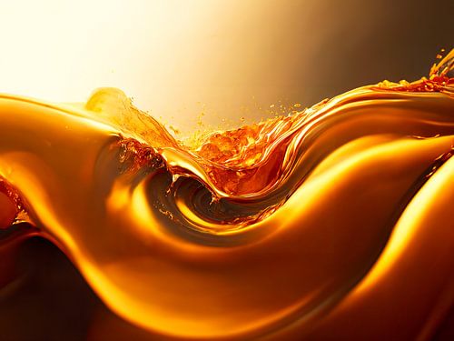 Liquid gold with waves