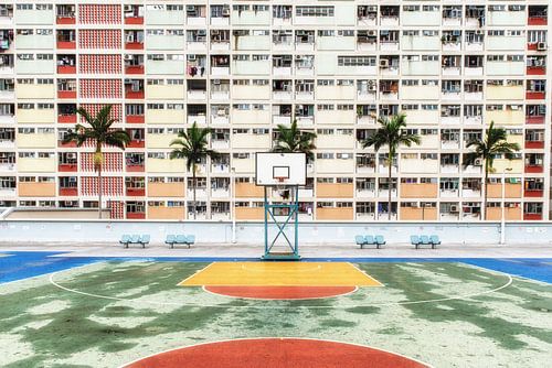 View of Choi Hung public housing estate in Kowloon, Hong Kong