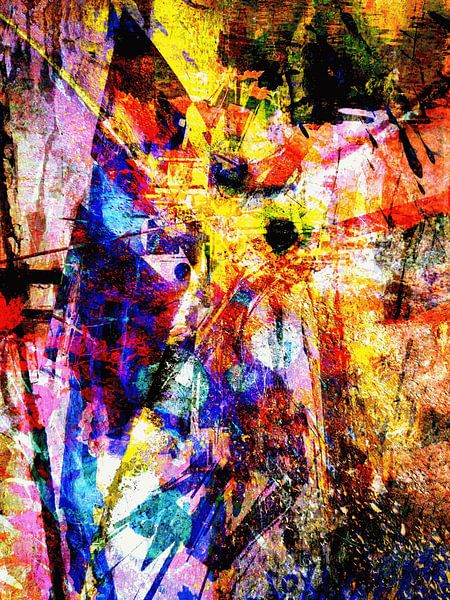 Modernes, abstraktes digitales Kunstwerk - Virtueller Wahnsinn (Teil 2) von Art By Dominic