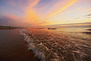 coucher de soleil au bord de la mer sur Dirk van Egmond
