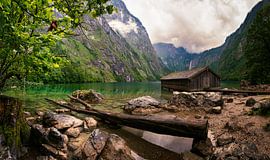 Bootshaus am Obersee in Berchtesgaden am Sommerabend von Raphotography