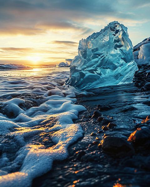 Lumière dorée au-dessus des vagues par fernlichtsicht