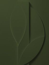 Minimalist 3D Art - Dark Olive Green by STUDIO ARTSY