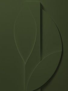 Minimalistische 3D-Kunst - Dunkel-Olivgrün