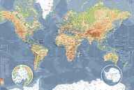 Classic World Wall Map by MAPOM Geoatlas thumbnail