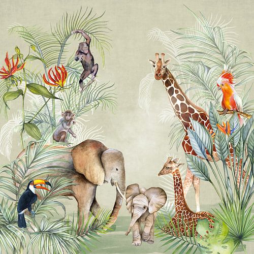 Dieren in de jungle van Geertje Burgers
