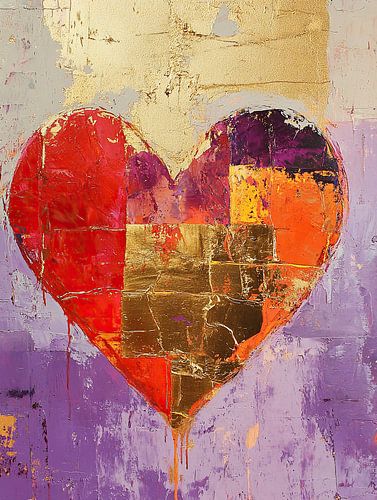 Love Heart | Red Purple Heart Abstract by Zen and More