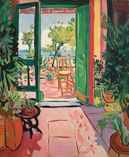 Uitzicht over het terras