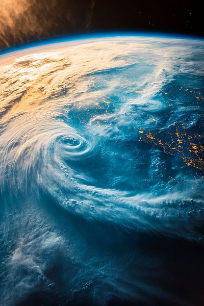 Global hurricane from outer space by Poster Art Shop