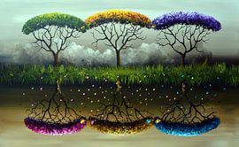  Colorfull Forest. by Gena Theheartofart