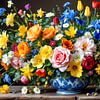 Ode aan de natuur: harmonieuze bloemen compositie van Sanne den Engelsman