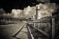 Der Weg am Leuchtturm