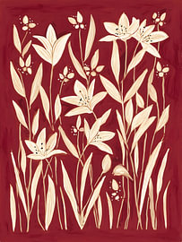 Purpurrote Lilie, rote Blüten von IamHomeStudio