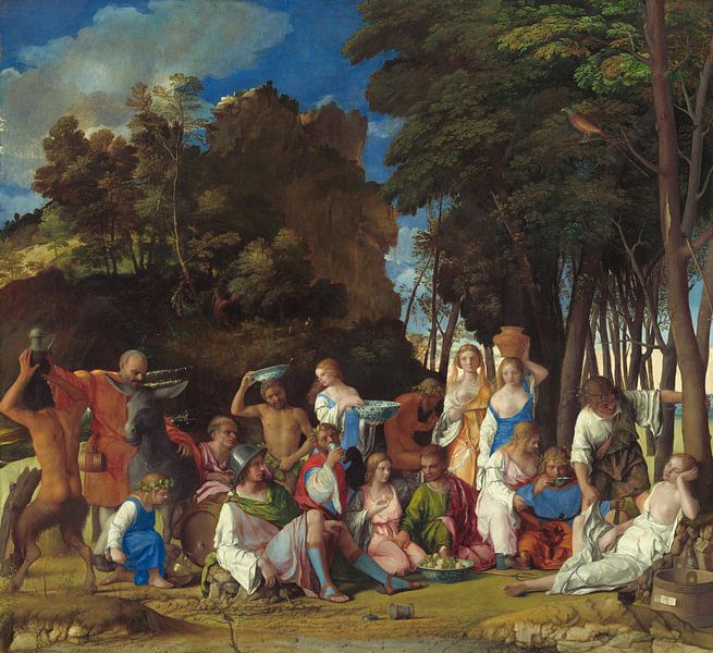 The Feast of the Gods, Giovanni Bellini and Titian by Masterful Masters