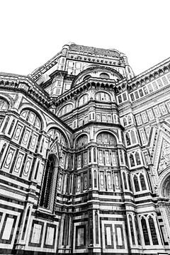 Zwart-wit beeld van de kathedraal van Florence van Photolovers reisfotografie
