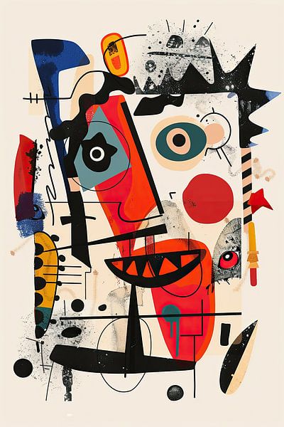 Abstract moderne Picasso van Kunst Kriebels