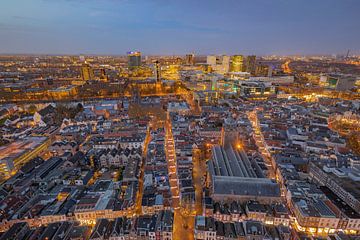 View from the Dom tower in the early morning / blue hour by Russcher Tekst & Beeld